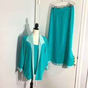 Y2K SILK ASSENTS DIANE VON FRUSTENBERG SZ MEDIUM 3 PIECE SET 100% SILK  UNIQUE